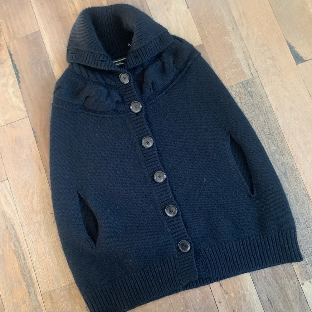 Club Monaco Black Knit Button-Up Vest Size Small - Picture 3 of 11